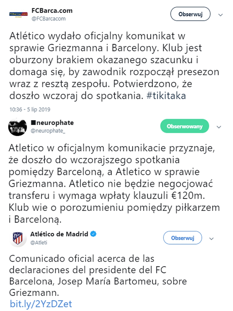 HIT! Taki komunikat wydało Atletico ws. Griezmanna!
